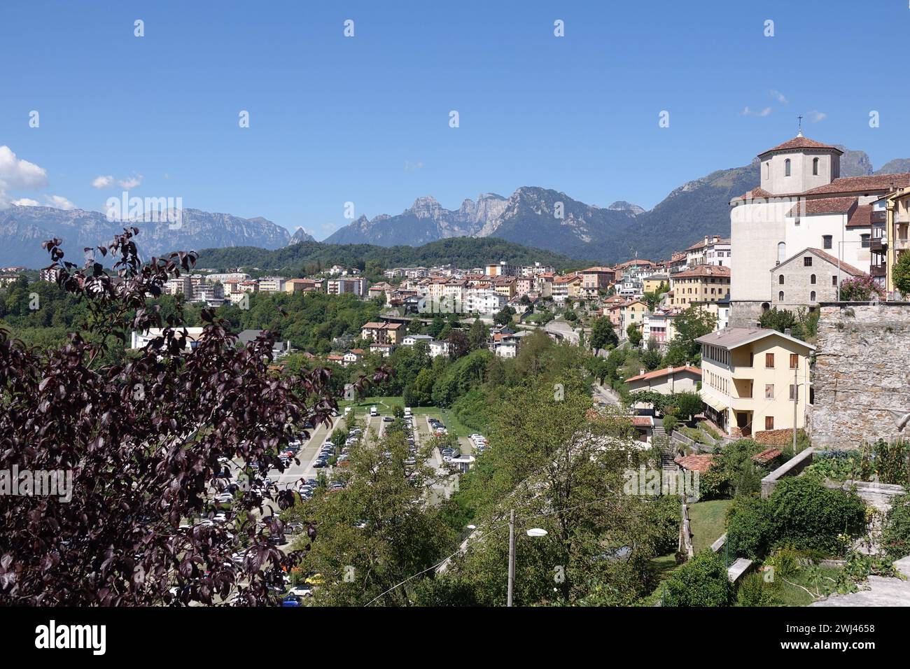 Old town of Belluno Stock Photo