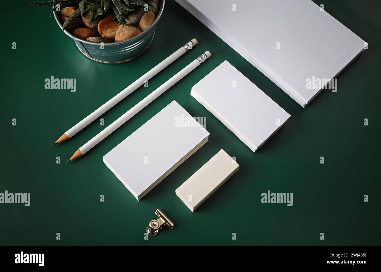 Blank Stationery Set Stock Photo Alamy