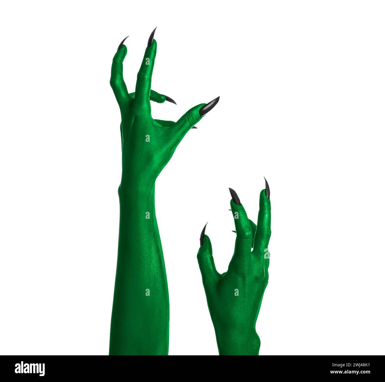 Red devil hands black nails hires stock photography and images Alamy