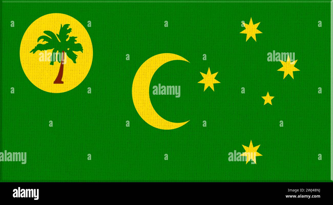 Flag of the Cocos Islands. Australian Outer Territory. National flag of ...