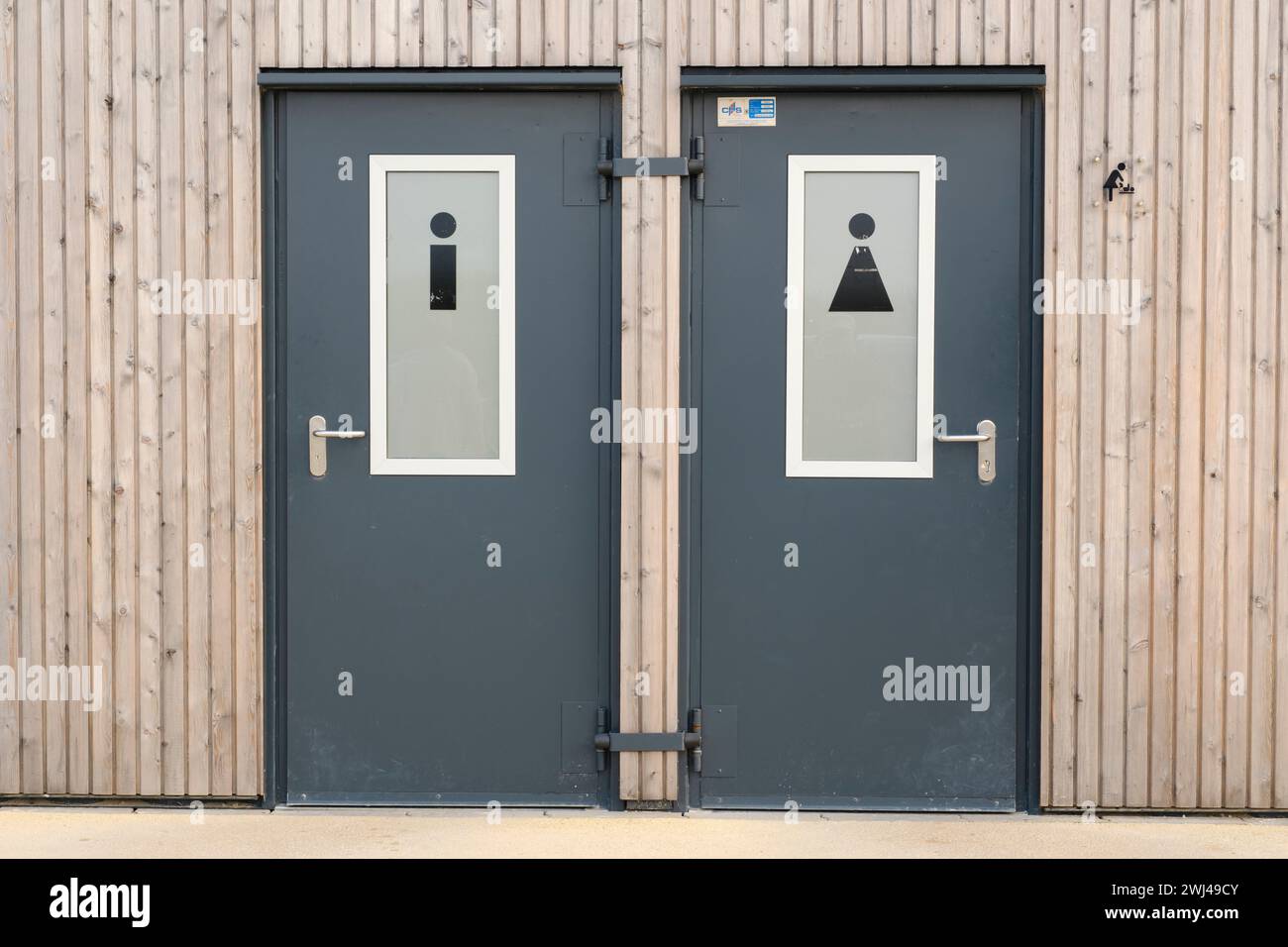 Entry to the toilet for man and woman Stock Photo