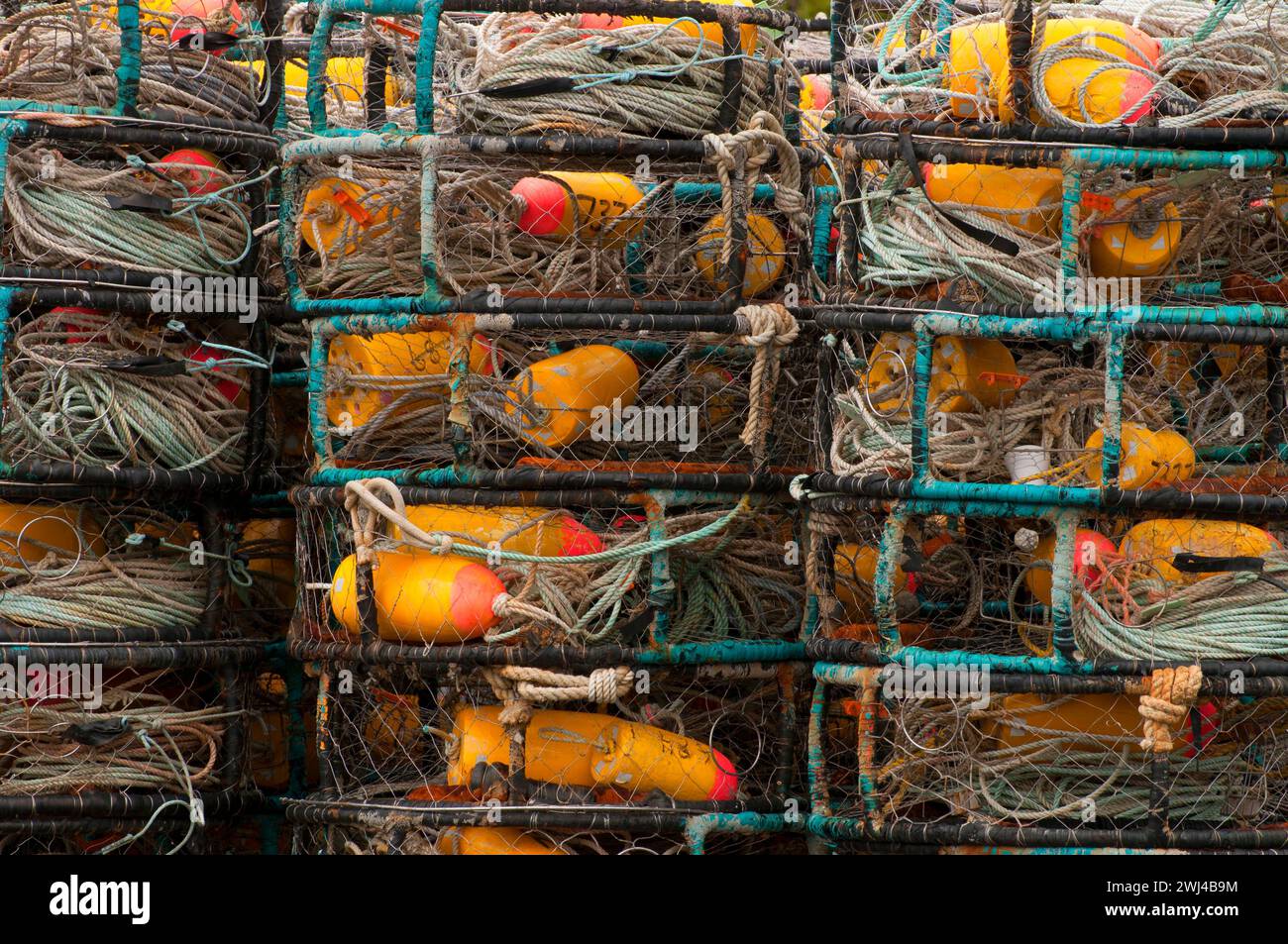 Crab pots, Newport, Oregon Stock Photo Alamy
