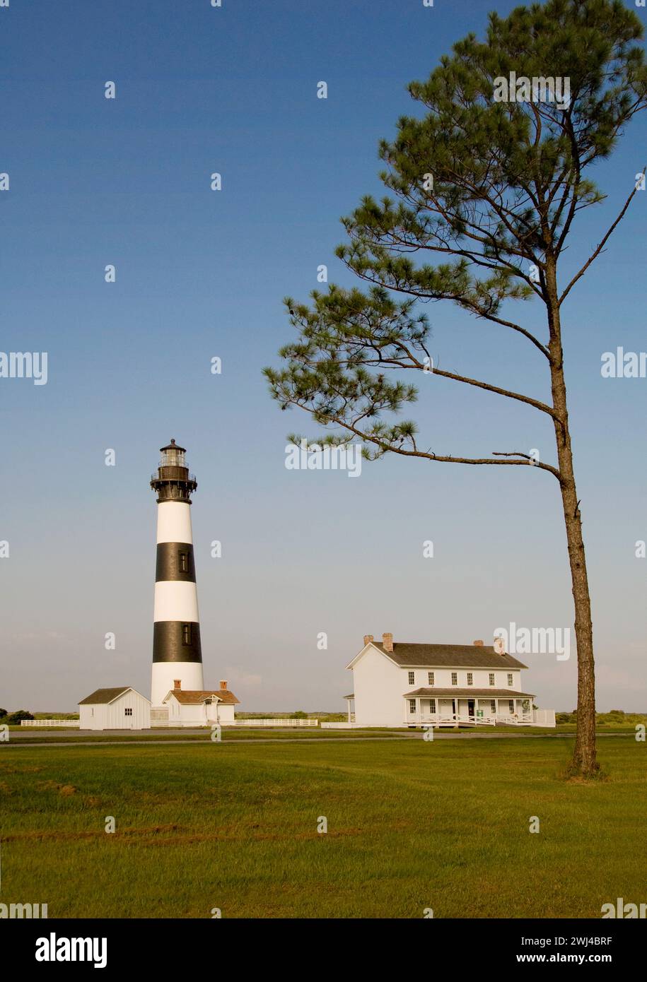 Bodie Island Lighthouse built in 1872 is 165 feet high also old