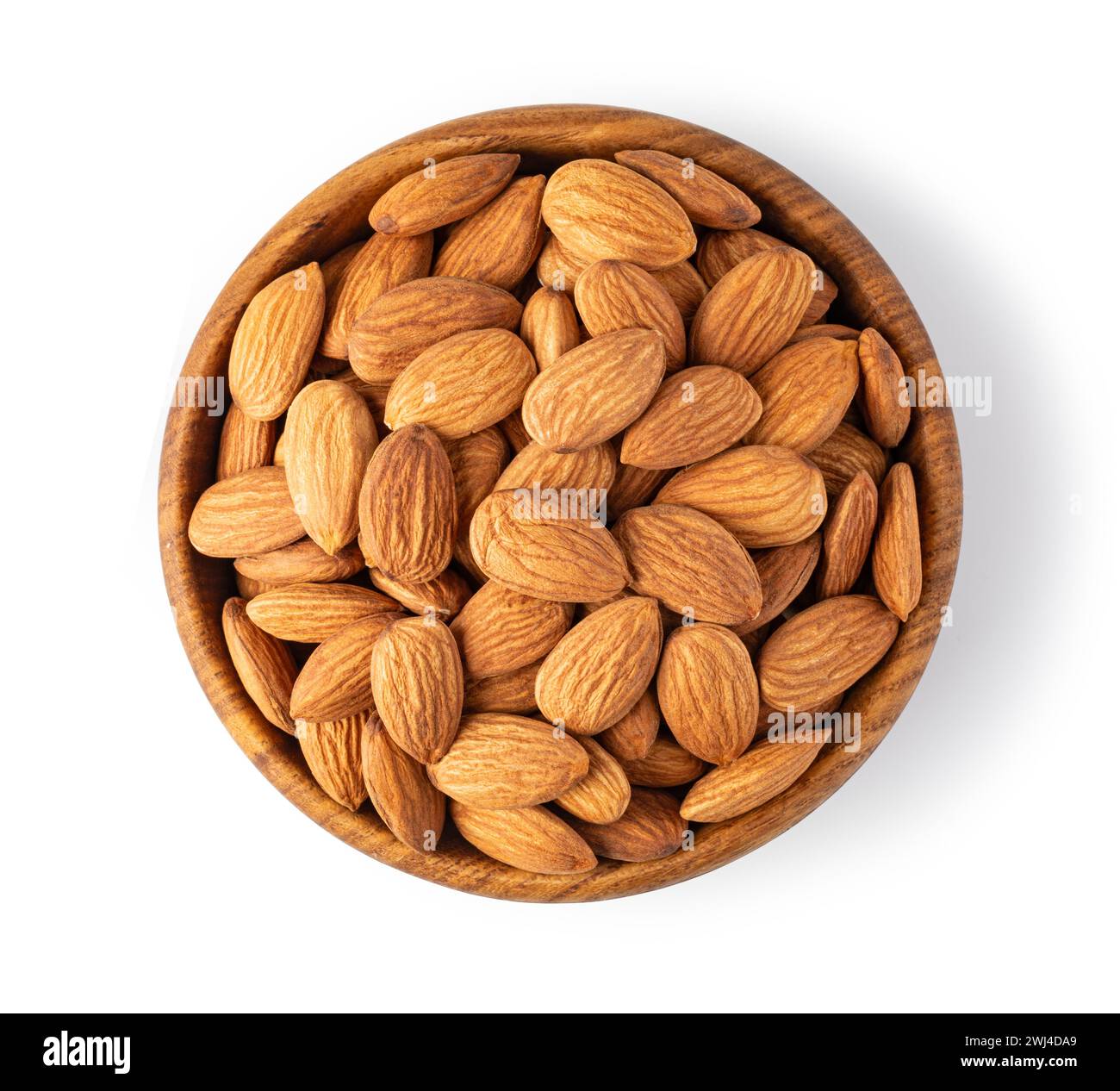 Almond nuts on white background Stock Photo
