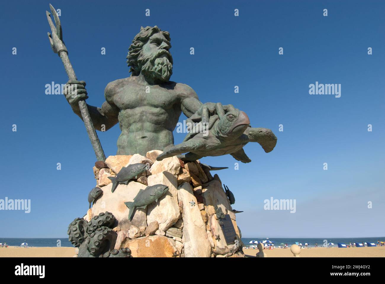 King Neptune Statue 26 feet tall cast in bronze by the lost wax