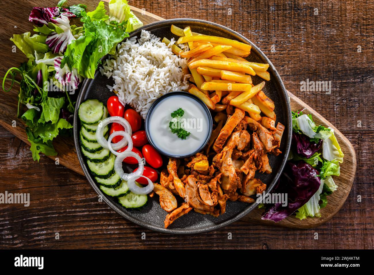 Chicken kebab rice hi-res stock photography and images - Alamy