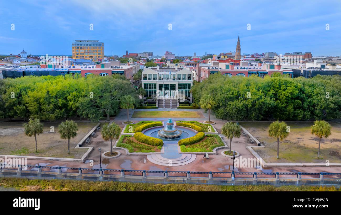 Waterfront Park in Charleston, SC, home to the iconic "Pineapple