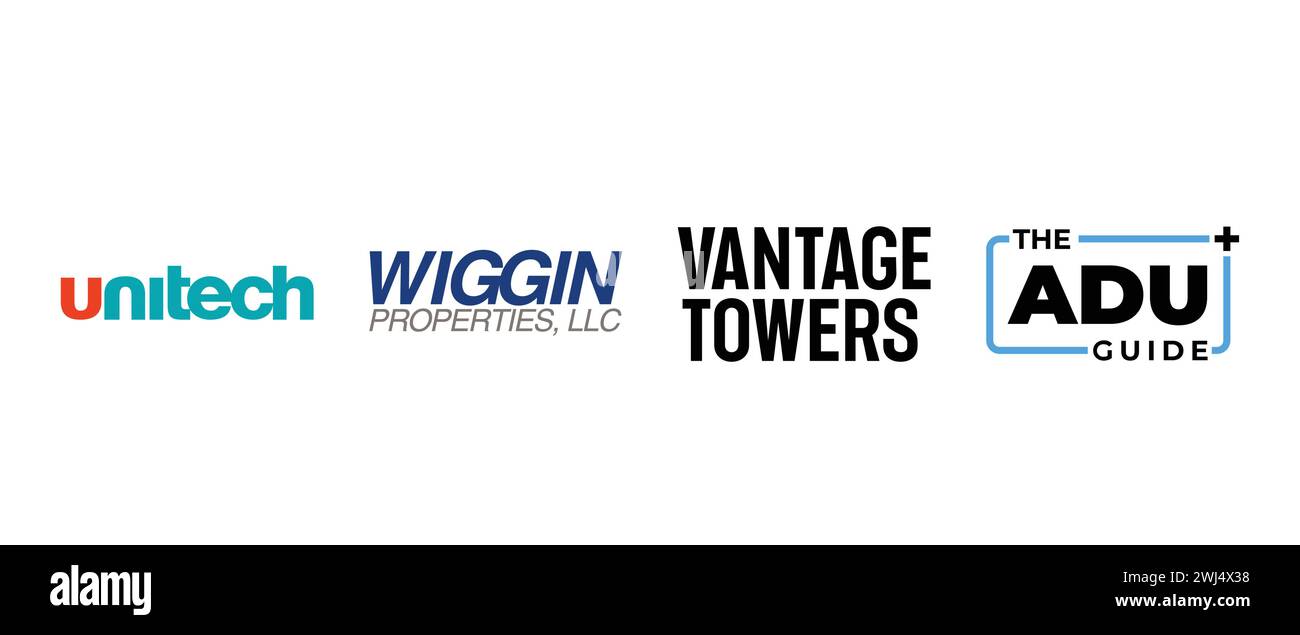 Unitech, Vantage Towers, The ADU Guide, Wiggin Properties, LLC. Vector