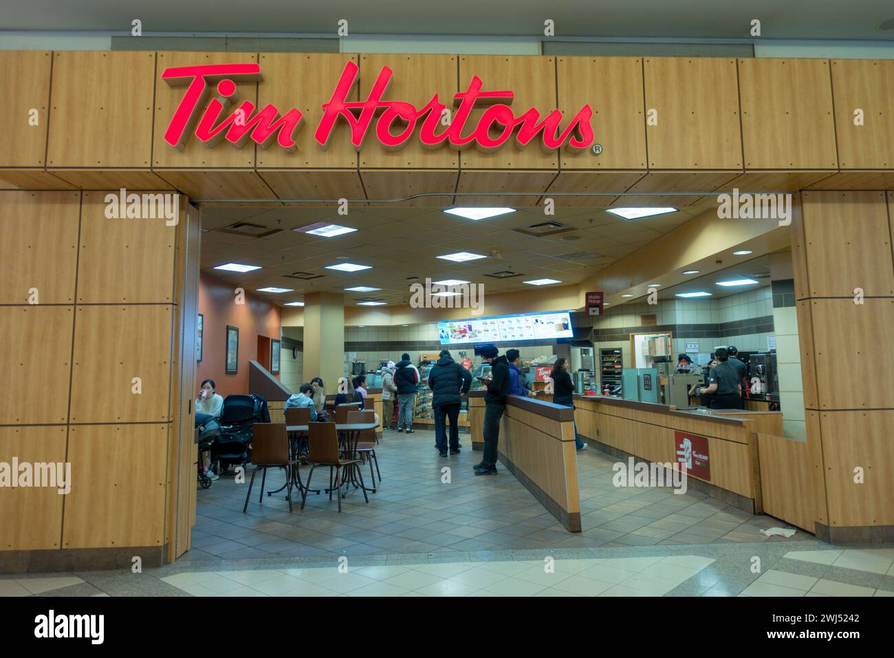 Tim Hortons in Metrotown Mall Burnaby, British Columbia Canada Stock