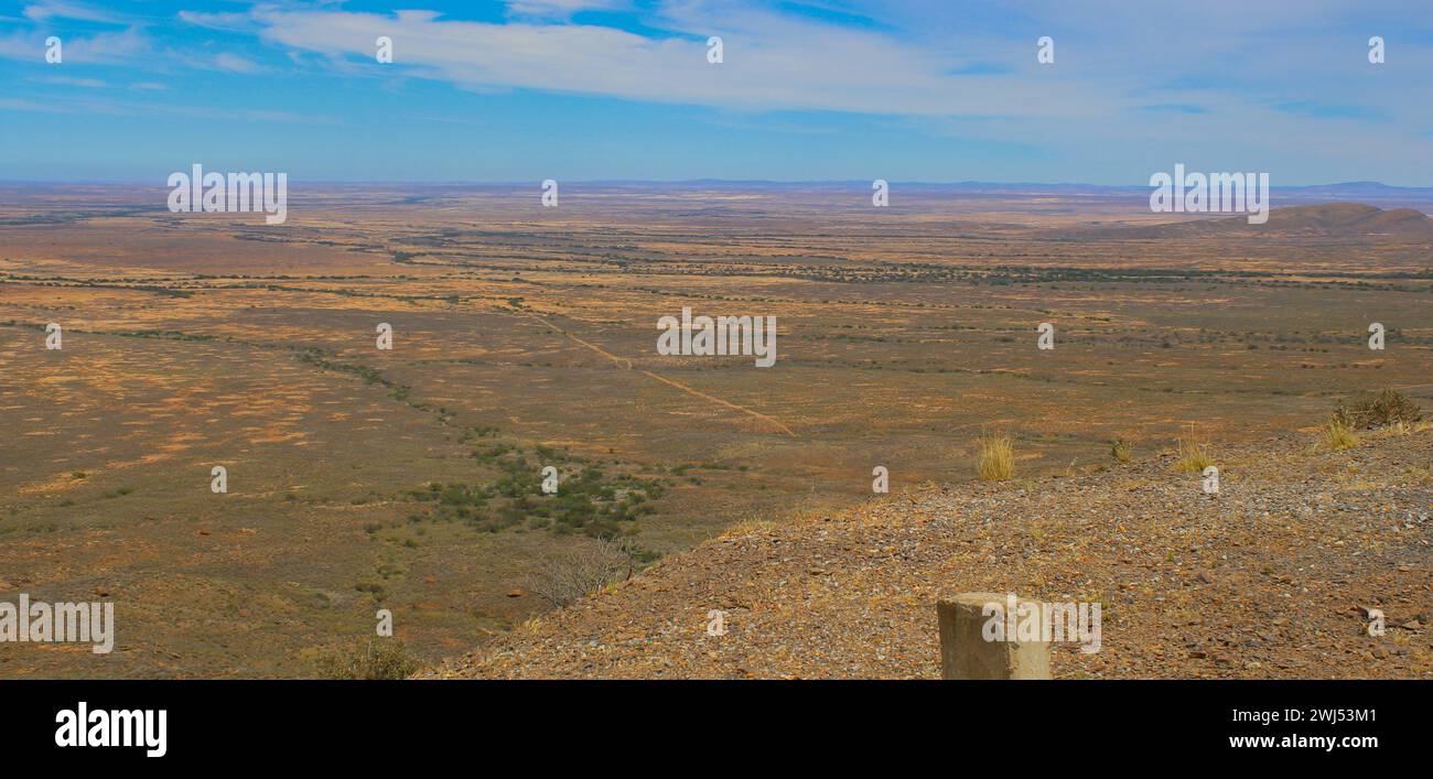 Semi desert landscape and mountains near Oudtshoorn South Africa Stock Photo