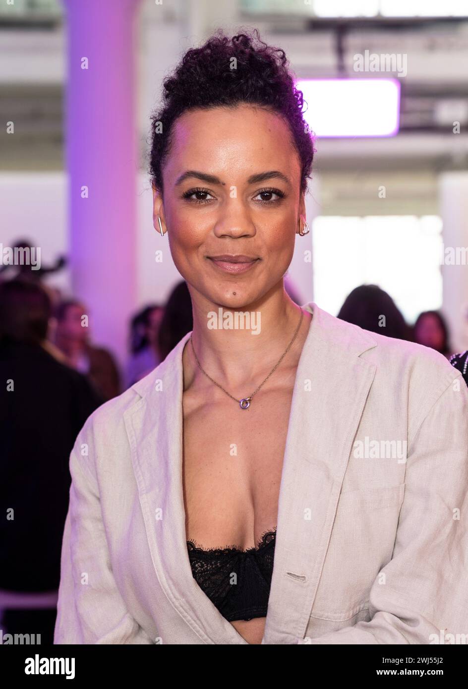 Maria Sten attends Pamella Roland runway show during Fall 2024 New York