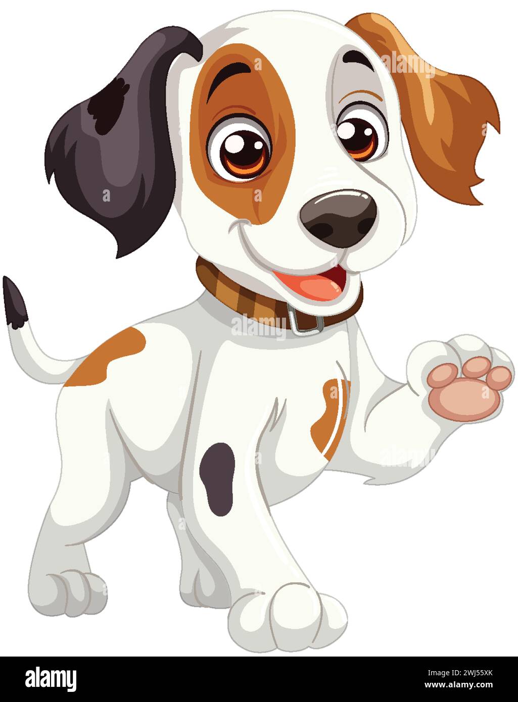 Cheerful spotted dog with a friendly gesture Stock Vector Image & Art ...