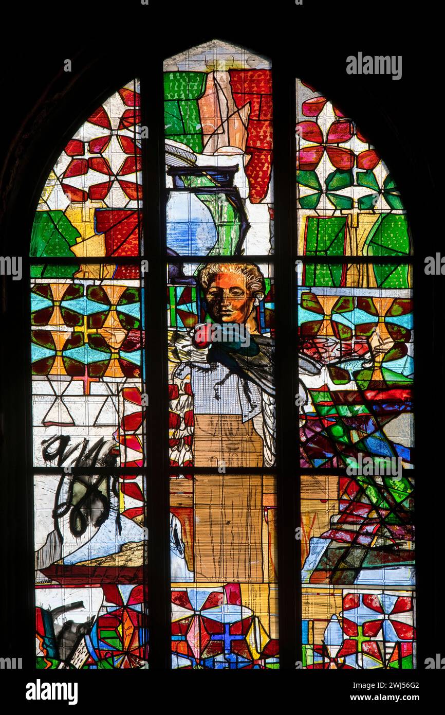 Reformation Window Display Detail of the Reformation window by Markus Luepertz, Marktkirche ...