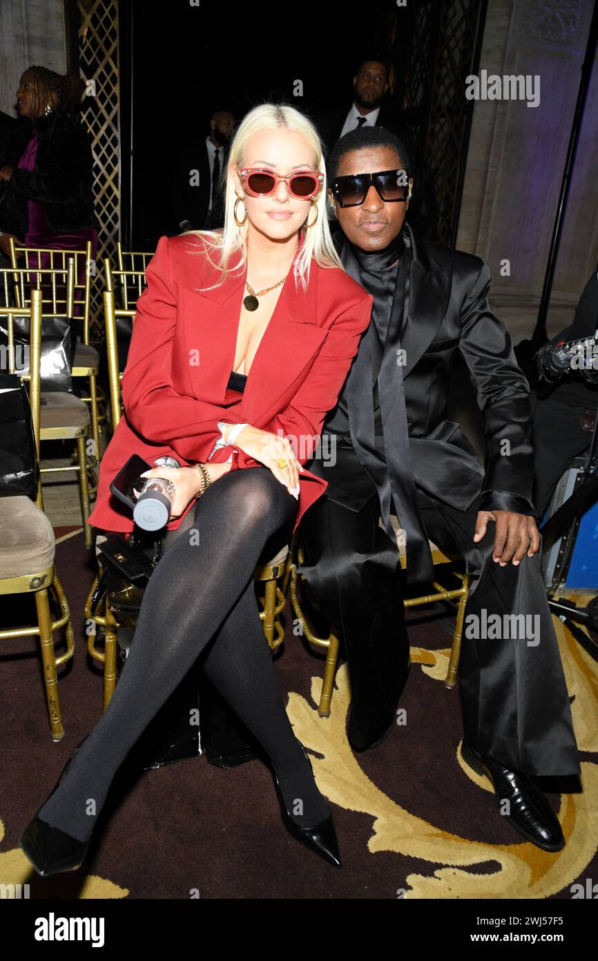 New York, USA. 12th Feb, 2024. Rika Tischendorf, and Babyface attending