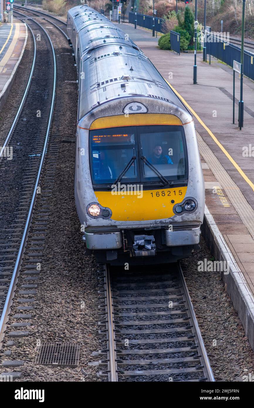 diesel powered commuter railway line station west midllands england uk Stock Photo