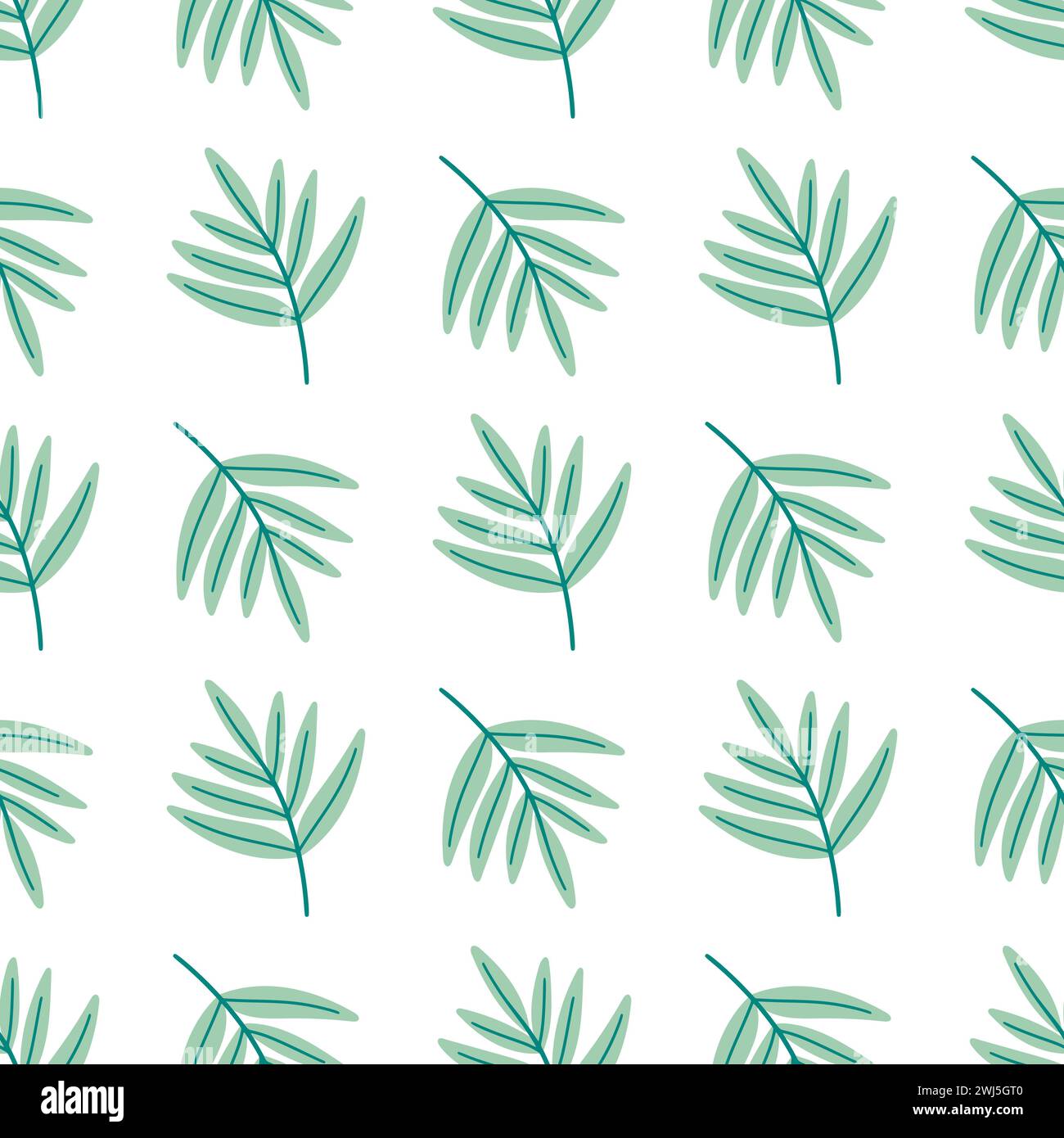 Botanical foliage seamless pattern vector illustration Stock Vector ...