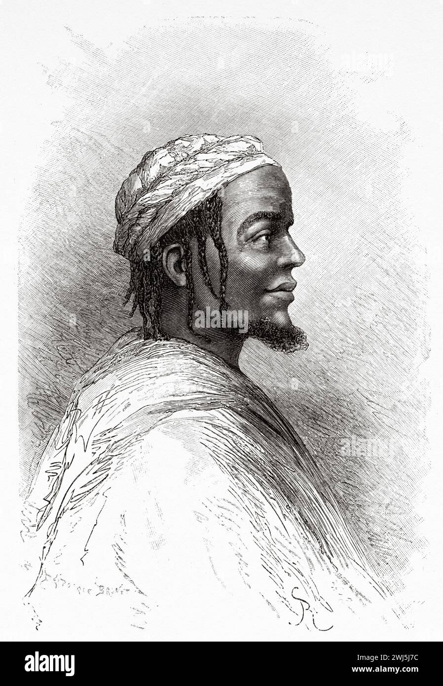 Alamamy Hamadou, Guinea. Africa. Two campaigns in French Sudan, 1886-1888 by Joseph Simon Gallieni (1849 - 1916) Le Tour du Monde 1890 Stock Photo