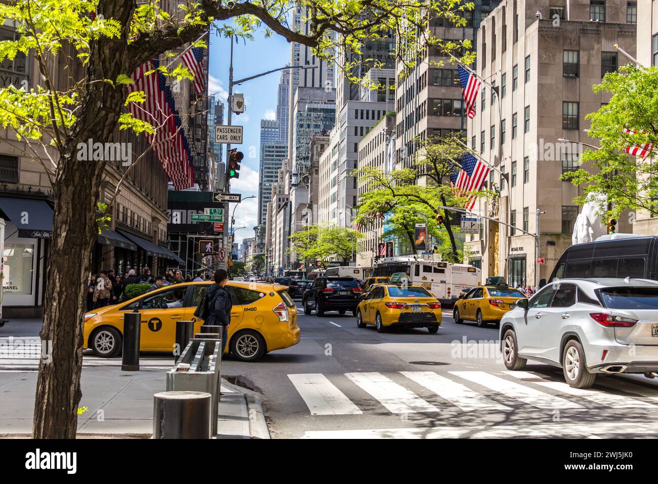 New York Usa May 16 2019 Busy Wide Street In New York City Usa