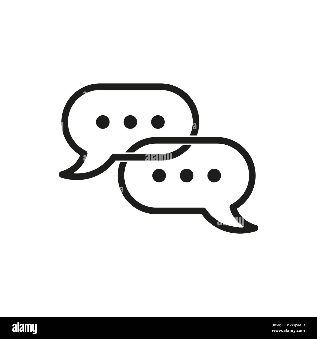 Conversation and discussion icon. Vector illustration. eps 10 Stock ...