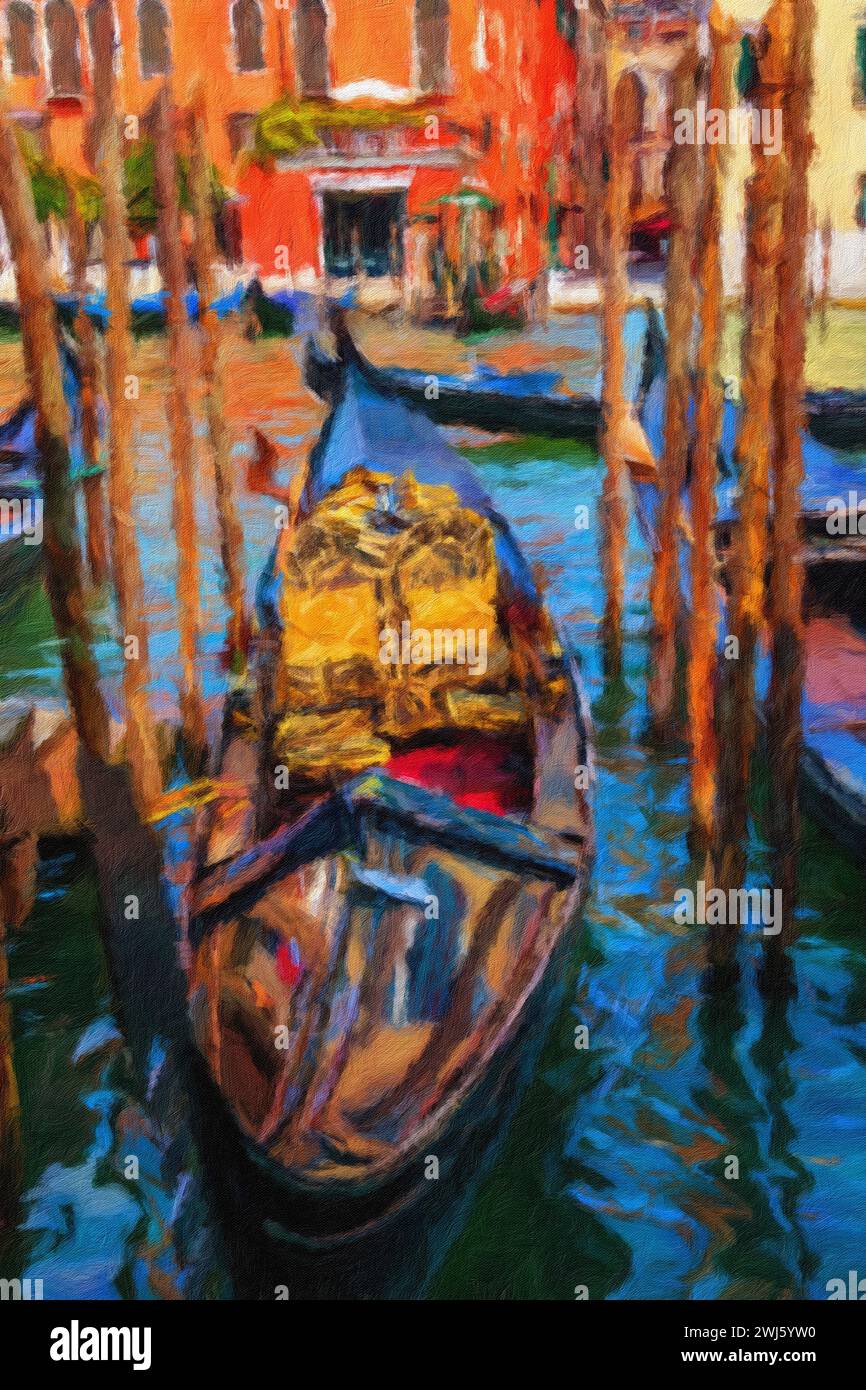 Venice style gondola hi-res stock photography and images - Alamy