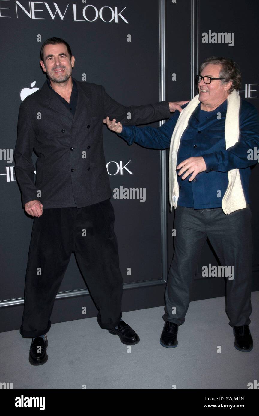 Claes Bang und Lorenzo di Bonaventura bei der Weltpremiere der Apple TV  Serie The New Look in der Florence Gould Hall. New York, 12.02.2024 ***  Claes Bang and Lorenzo di Bonaventura at, image size:864x1390