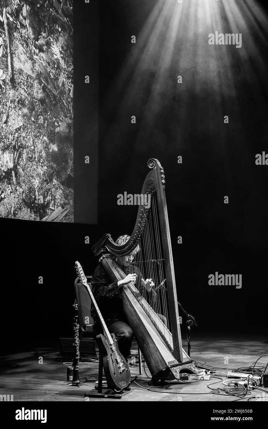 Cerys Hafana performing at Transform 2024 in Aberystwyth Arts Centre on