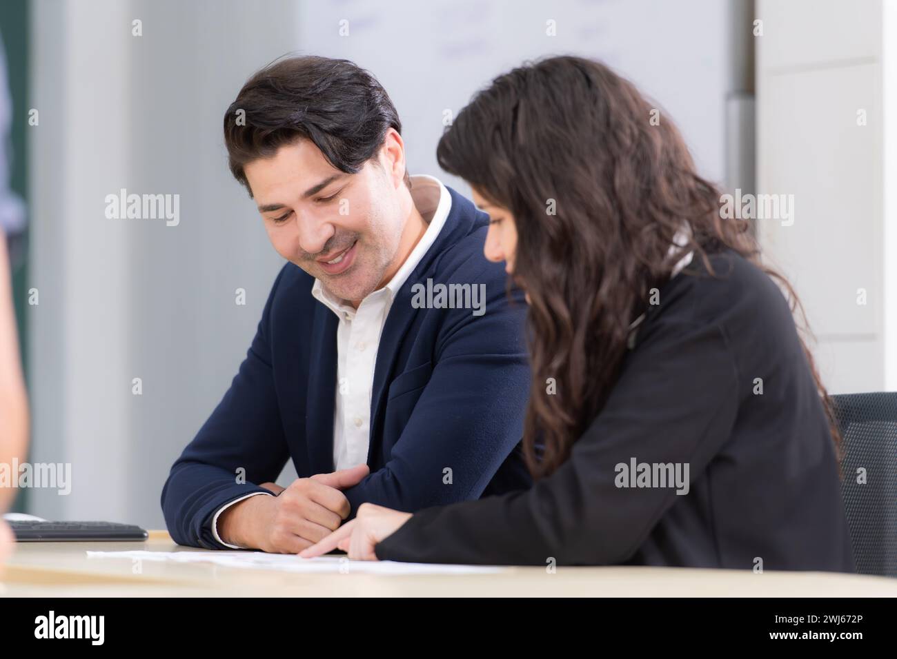 Group of business people working together in a meeting at the office. Stock Photo