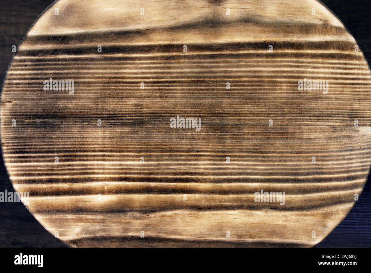 Pine board with a well-defined structure and texture of wood. Stock Photo