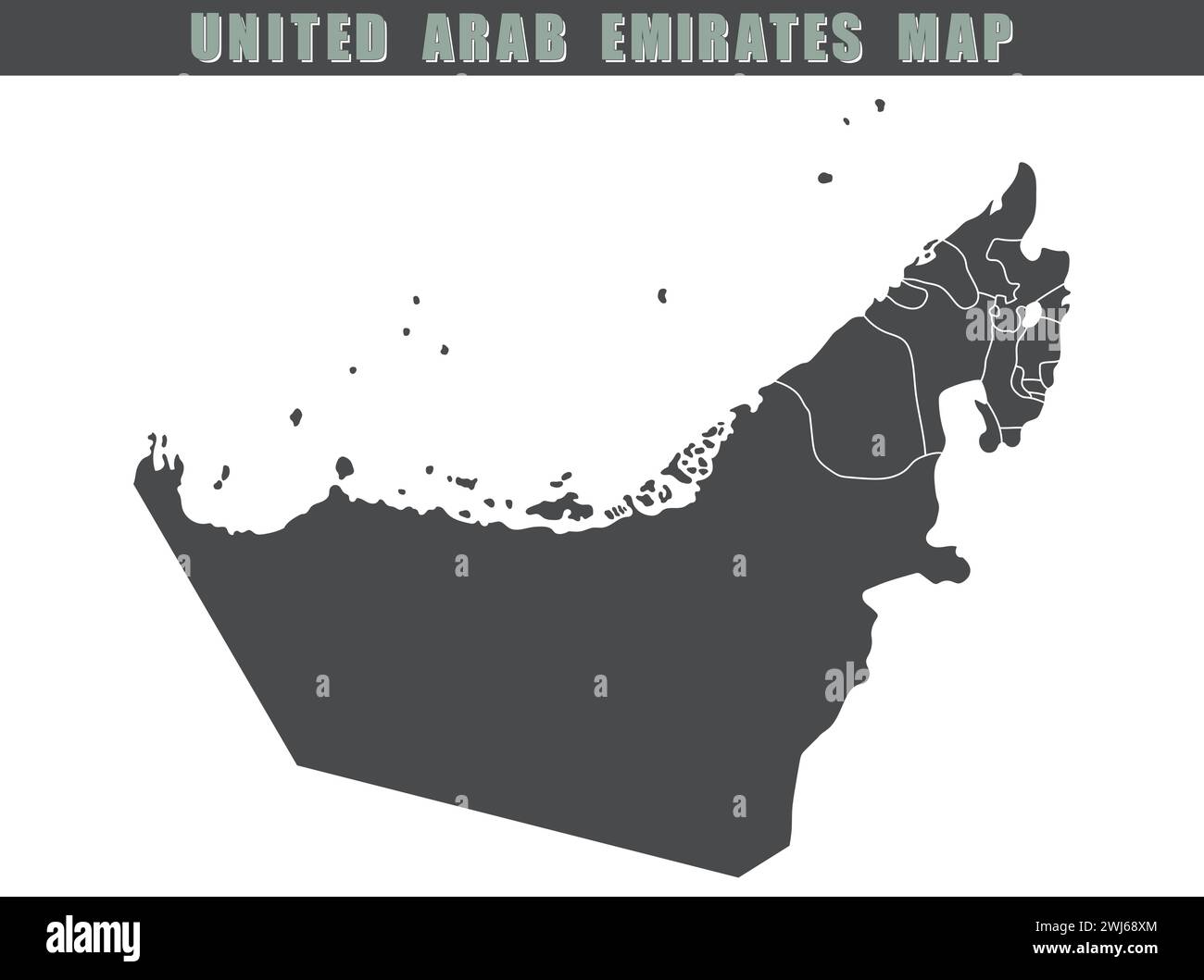 United Arab Emirates map. Vector illustration. Stock Vector