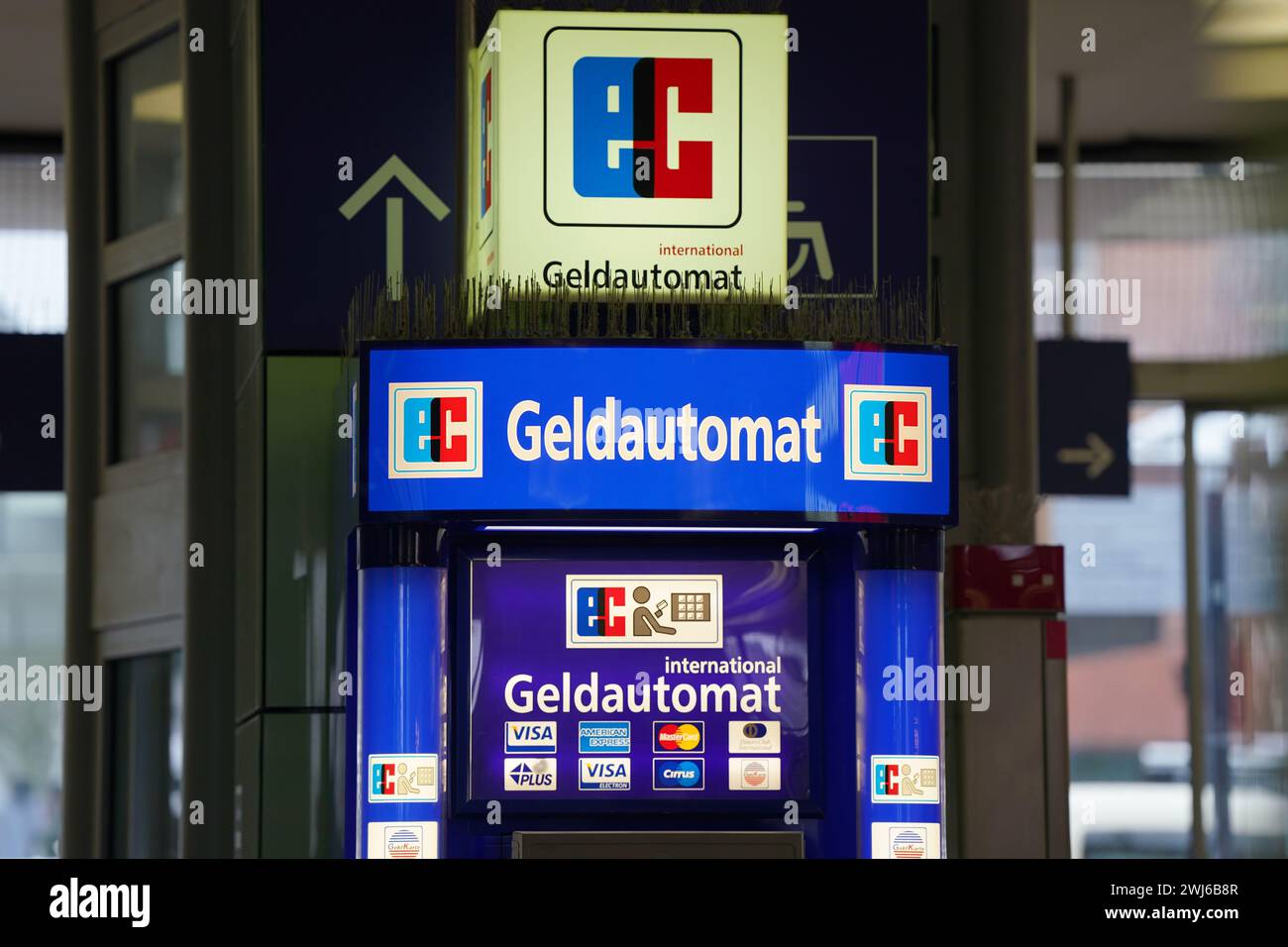 Hamburg, Germany. 11th Jan, 2024. View of an ATM at Altona station ...