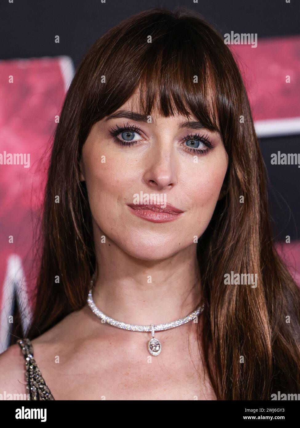 WESTWOOD, LOS ANGELES, CALIFORNIA, USA FEBRUARY 12 Dakota Johnson