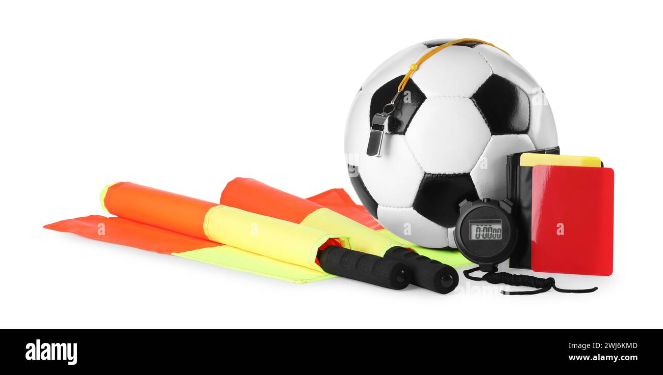 thumbnail image 2 of SAWHOX Soccer Referee Kit, 8PCS Refereeing Tools: Flags, Whistle, Cards, Score Book, Flip Coin, Armbands 2 of 10