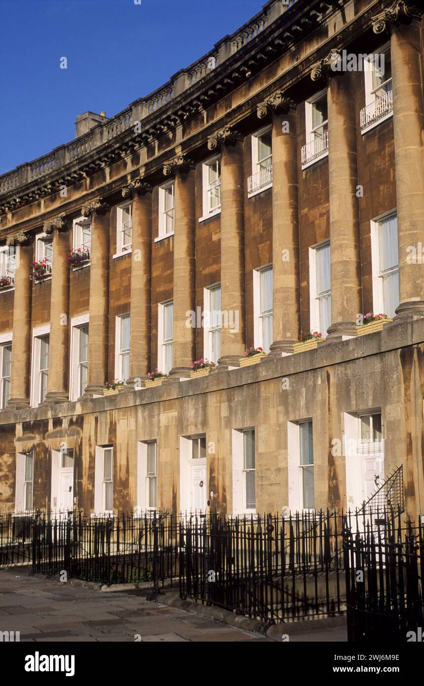 The Royal Crescent, Bath, Somerset, UK. Stock Photo