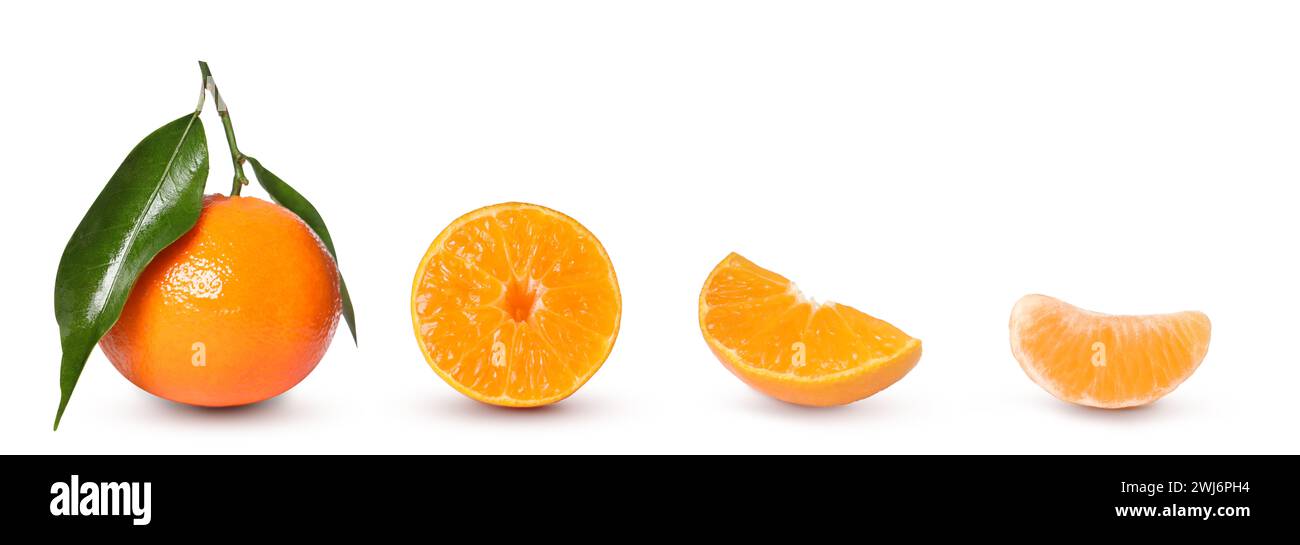 Peeling ripe tangerine on white background, collage Stock Photo - Alamy
