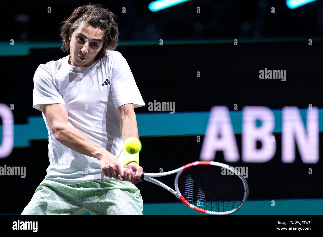 Rotterdam, Netherlands. 13th Feb, 2024. ROTTERDAM, NETHERLANDS - FEBRUARY 13: Alexander Shevchenko of Kazakhstan during Day 2 of the ABN AMRO Open 2024 at Ahoy on February 13, 2024 in Rotterdam, Netherlands. (Photo by Joris Verwijst/BSR Agency) Credit: BSR Agency/Alamy Live News Stock Photo