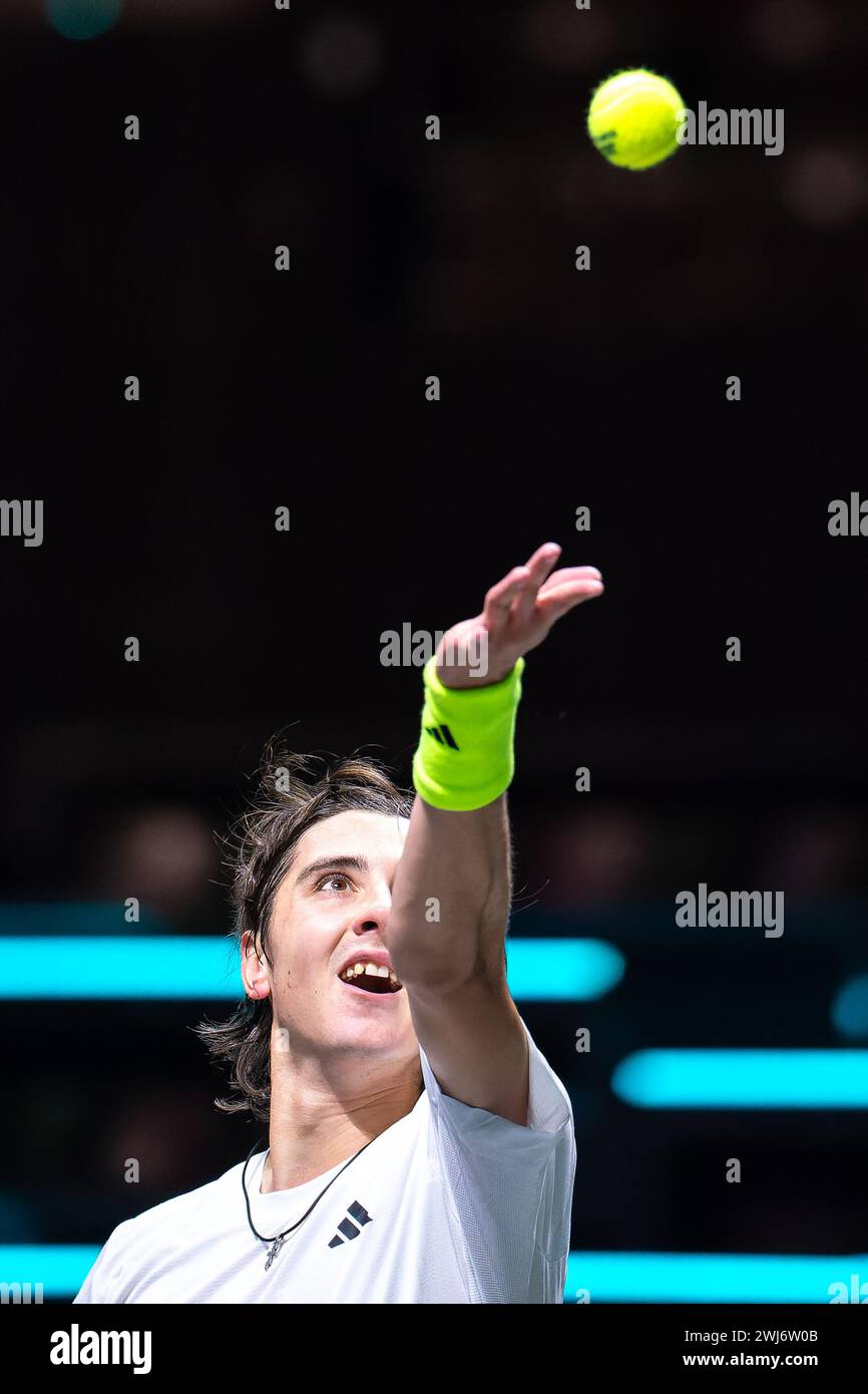 Rotterdam, Netherlands. 13th Feb, 2024. ROTTERDAM, NETHERLANDS - FEBRUARY 13: Alexander Shevchenko of Kazakhstan during Day 2 of the ABN AMRO Open 2024 at Ahoy on February 13, 2024 in Rotterdam, Netherlands. (Photo by Joris Verwijst/BSR Agency) Credit: BSR Agency/Alamy Live News Stock Photo