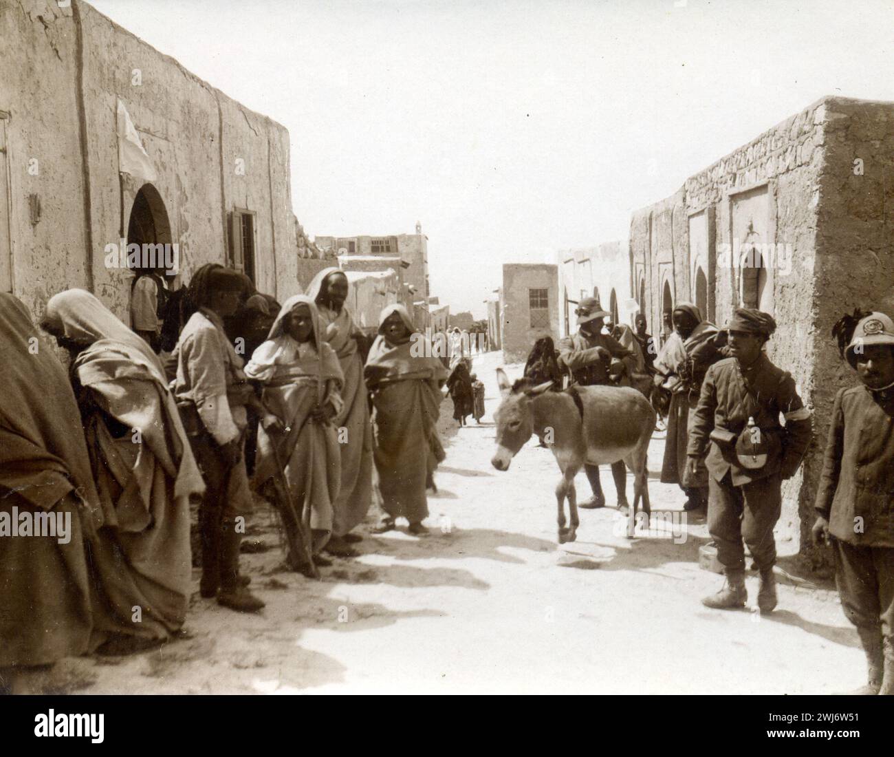 1912 Italo-Turkish or Turco-Italian War - Tripoli, market Stock Photo