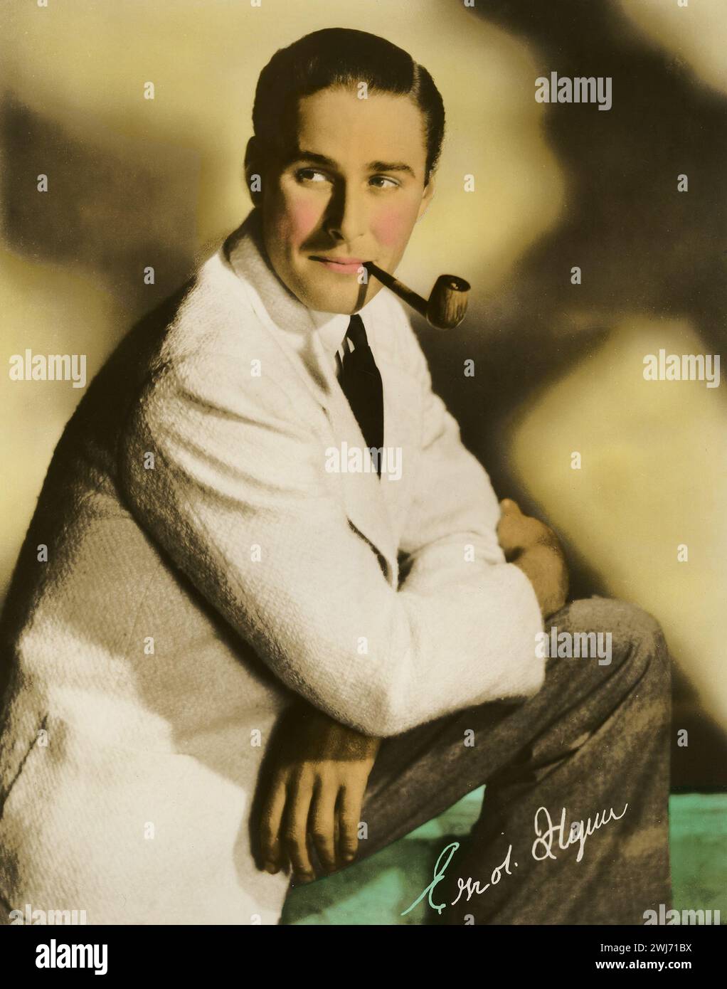 Errol Flynn Portrait (Warner Brothers, 1930s) publicity photo Stock