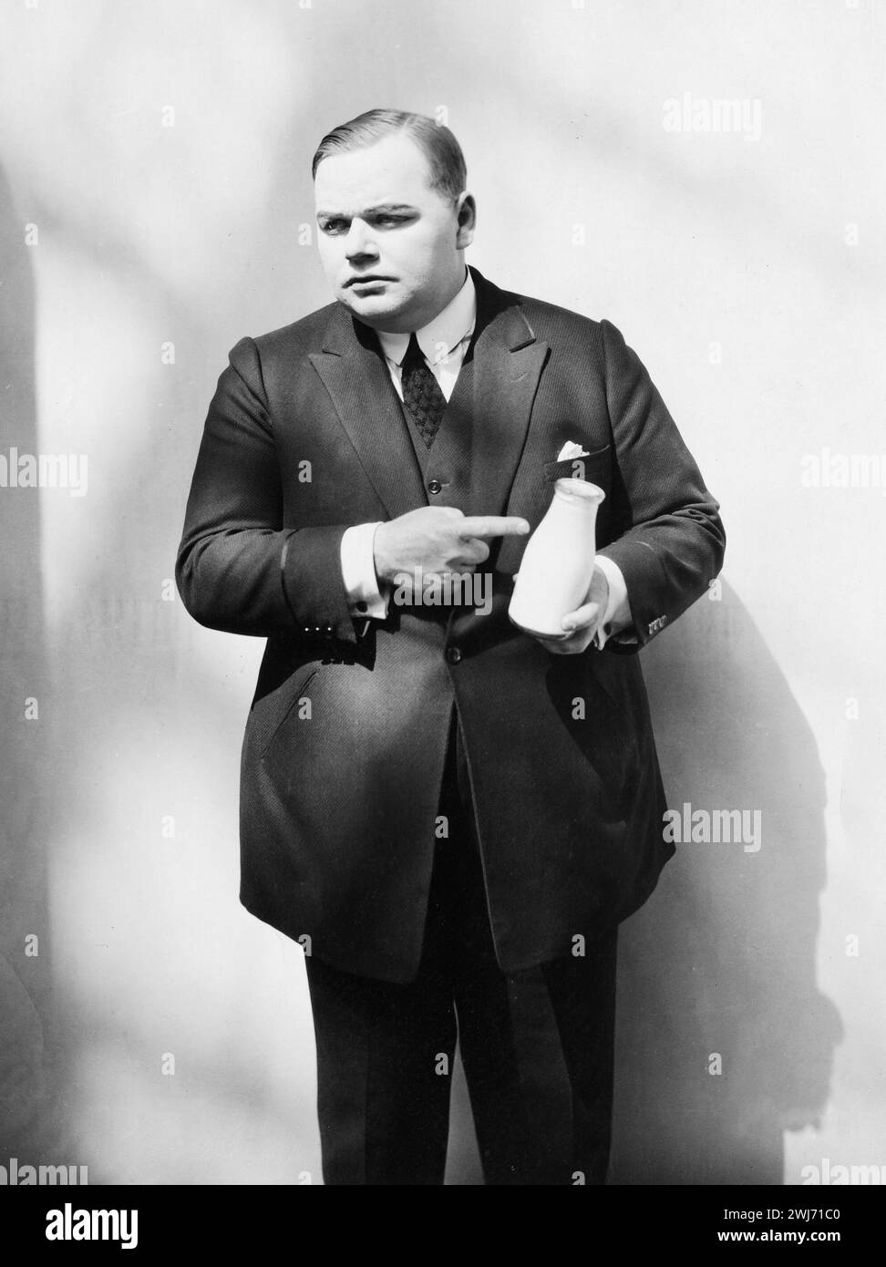 Roscoe 'Fatty' Arbuckle, from the American silent comedy film Life of the Party (1920) Stock Photo