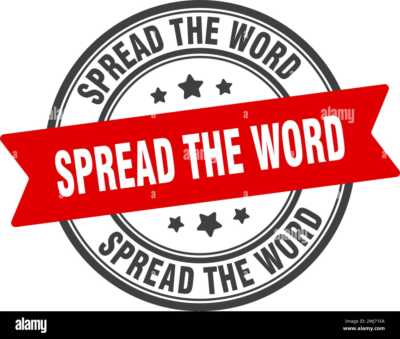 Sprade Round spread the word stamp. spread the word round sign. label on transparent ...