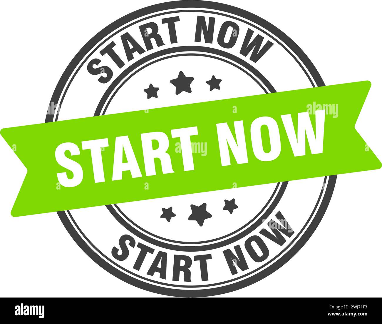 start now stamp. start now round sign. label on transparent background ...