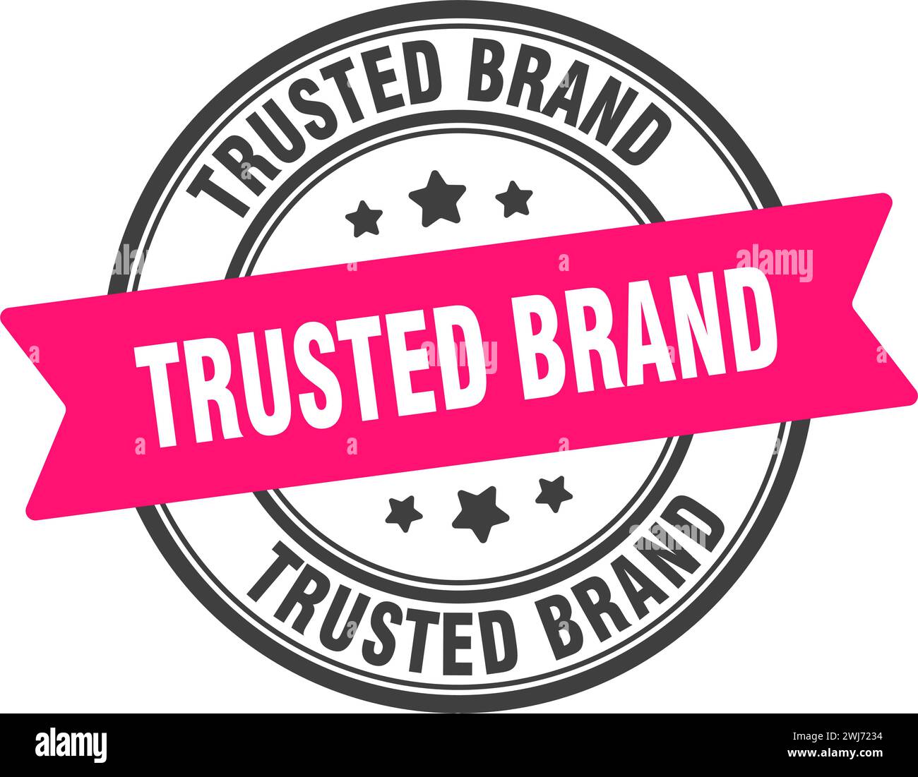 trusted brand stamp. trusted brand round sign. label on transparent ...