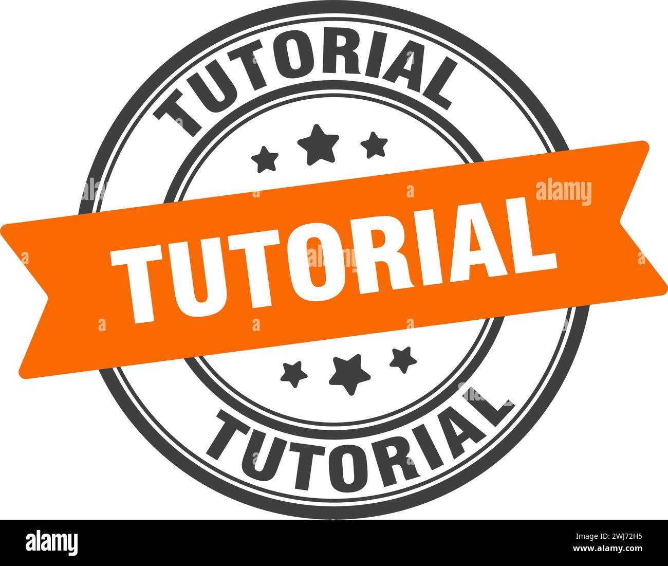 Tutorial Mark tutorial stamp. tutorial round sign. label on transparent background ...