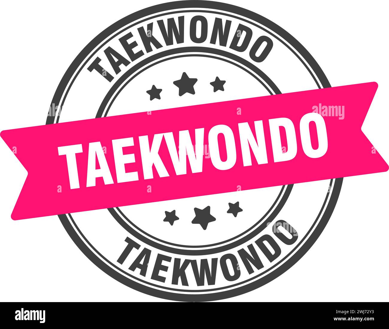 taekwondo stamp. taekwondo round sign. label on transparent background ...