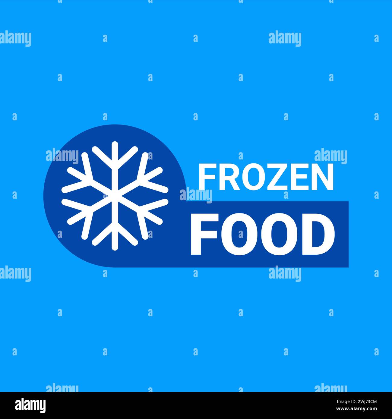 Keep frozen vector logo illustration. Frozen product label badge
