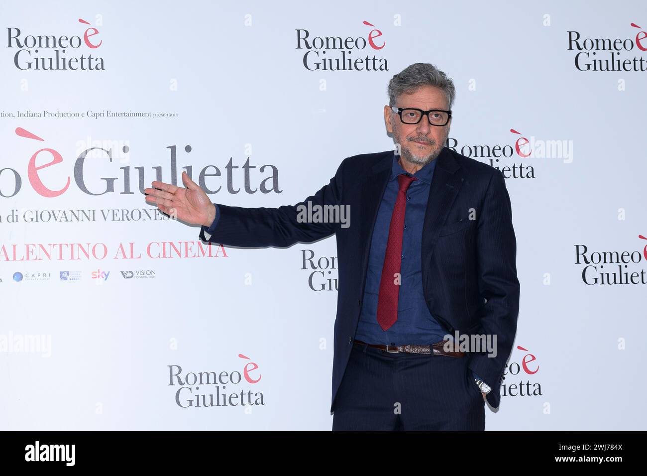 Rome, Italy. 10th Feb, 2024. Sergio Castellitto is attending the photocall for the movie ''Giulietta e Romeo'' at the Hotel Visconti in Rome, Italy, on February 13, 2024. (Photo by Domenico Cippitelli/NurPhoto) Credit: NurPhoto SRL/Alamy Live News Stock Photo