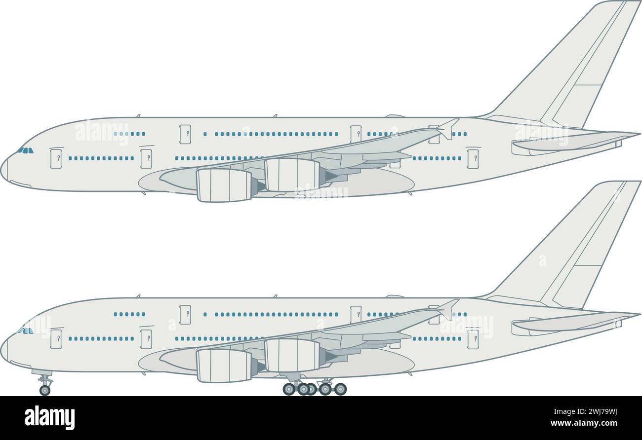 Europäisches Großraumflugzeug Stock Vector