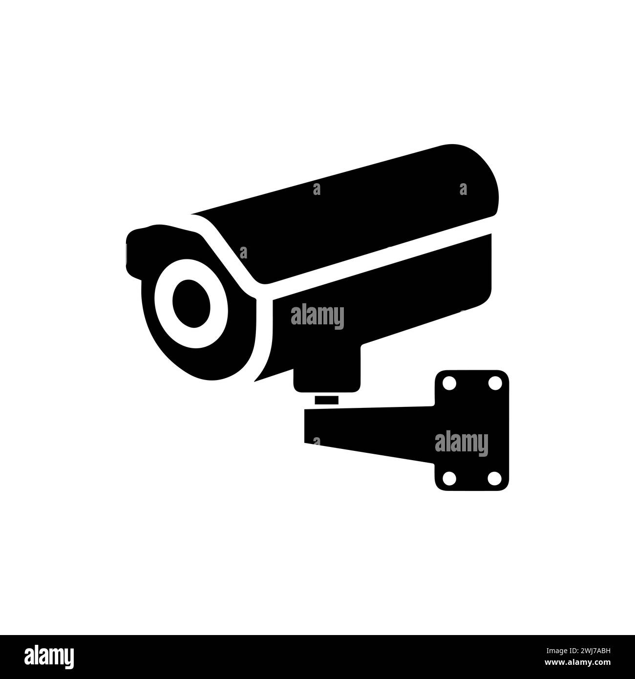 Surveillance camera icon. Symbol of surveillance camera. Black
