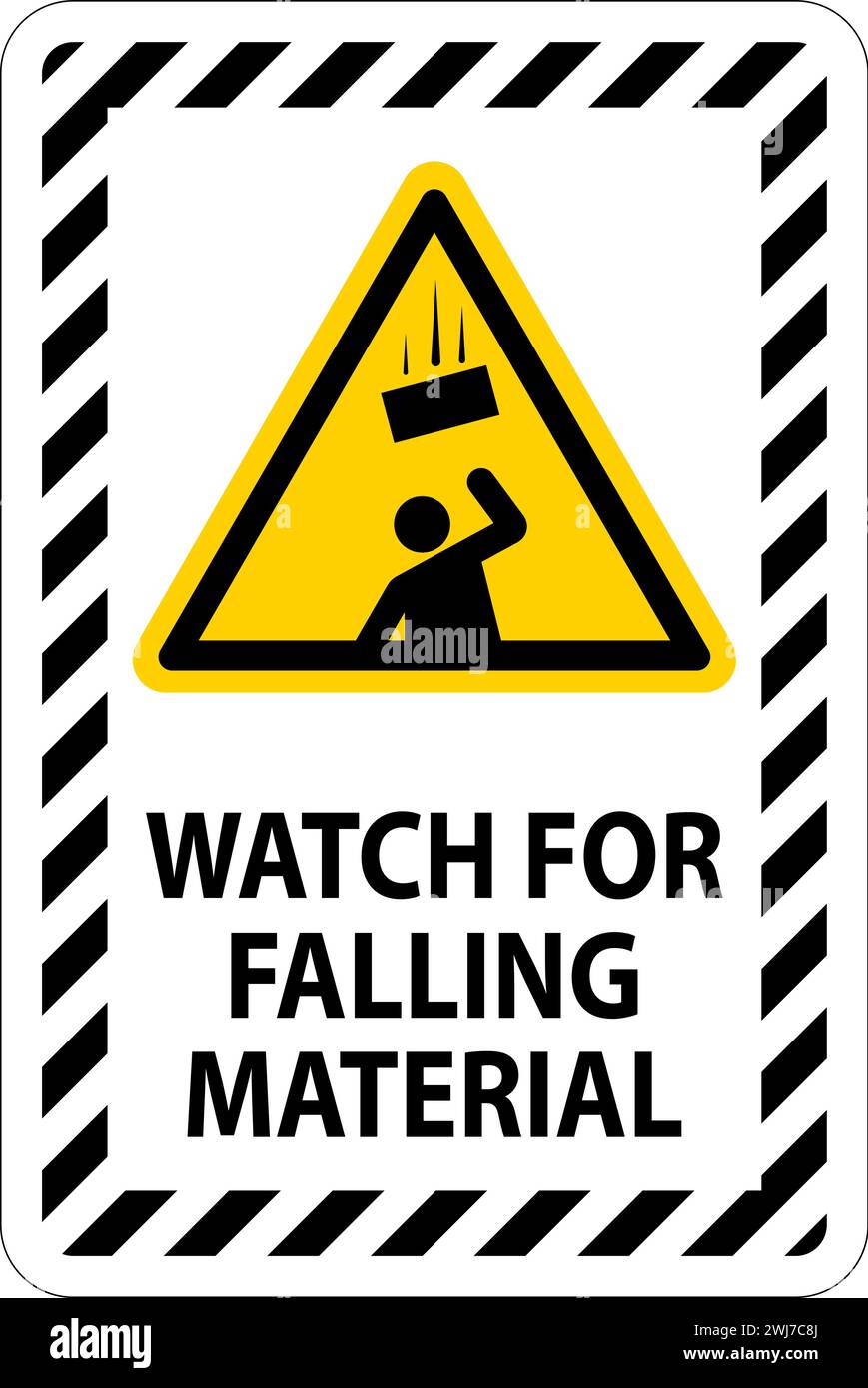Danger sign watch for falling materials hi-res stock photography and ...