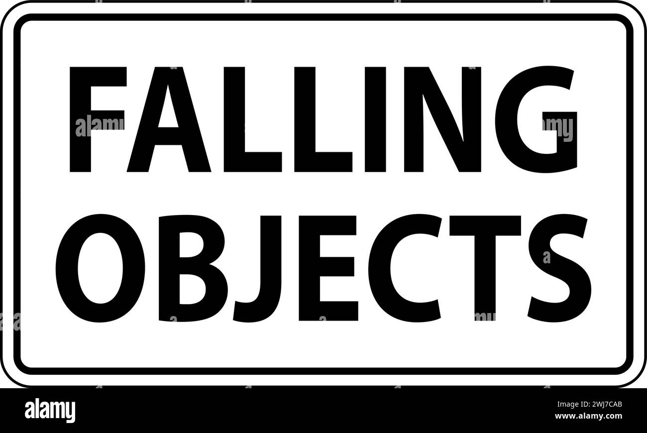 Danger sign falling objects stock vector image art alamy